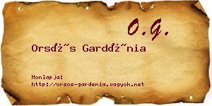 Orsós Gardénia névjegykártya